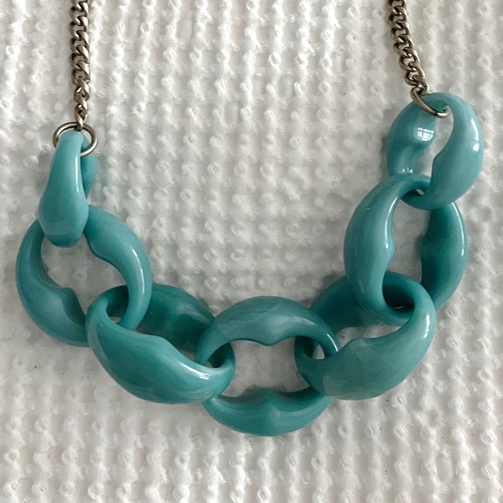 New Chunky Statement Necklace Turquoise/Teal from Ann Taylor Loft